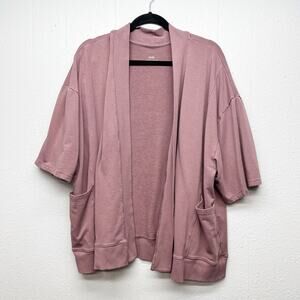 Zuda Open Front Cardigan Womens 1X Stretch Casual Everyday Wear Errands Capsule